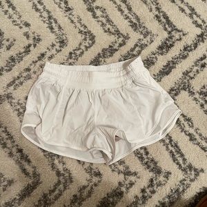 White LuluLemon Shorts